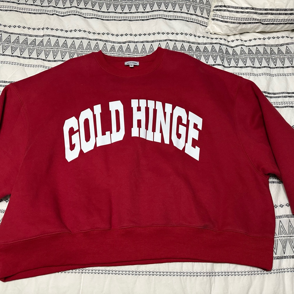 Gold Hinge Red Sweatshirt